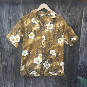 Vintage 1950 HOOKANO Hawaiian Hibiscus Shirt